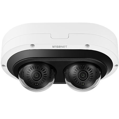 Hanwha 6MP X 2 AI, IR outdoor Dome 